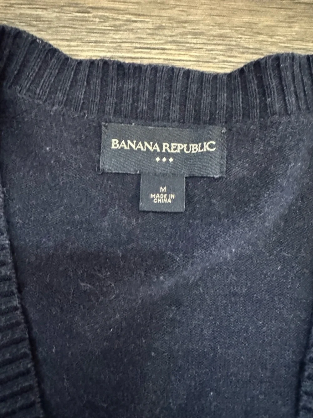 Banana Republic Navy Button-Front Men's Cardigan 100% Cotton